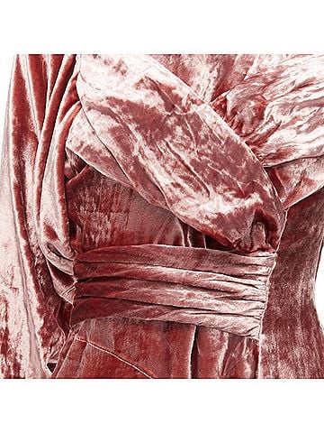Michael Van Der Ham Michael Van Der Ham velvet asymmetric wrap draped mini dress (view 2)
