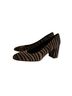 Charlotte Stone Animal Print Zebra Print Ivory Tan Heels Size 9 - photo 1