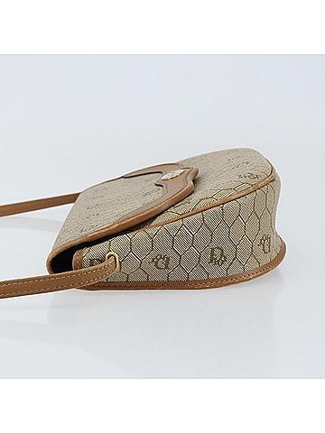 Dior Vintage Honeycomb Shoulder Bag Canvas And Leather Beige Canvas Shoulder Bag Bag (view 2)