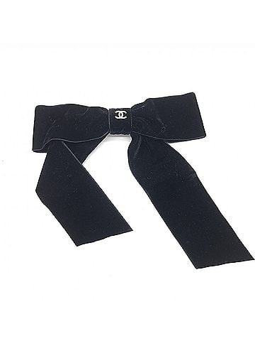 Chanel Black Velvet Bow Hair Women's Accessory (view 1)