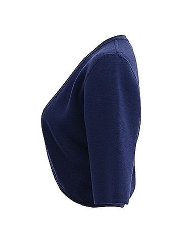 Michael Kors Michael Kors Half-Sleeved Bolero in Navy Blue Wool (view 2)