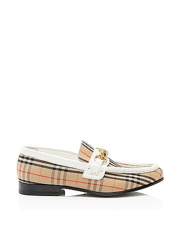Burberry Burberry Nova Check Leather Moorley Loafers (view 1)