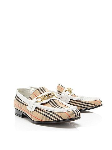 Burberry Burberry Nova Check Leather Moorley Loafers (view 2)
