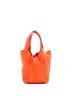 Hermès 100% Leather Orange Picotin Lock Bag Clemence MM One size - photo 4