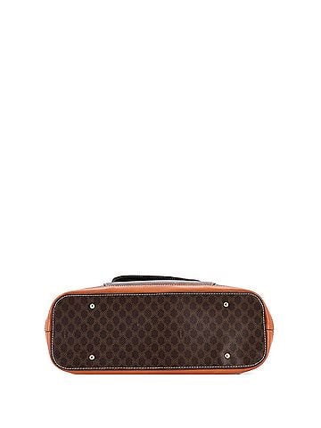 Céline Vintage Front Pocket Top Handle Bag Macadam Coated Canvas (view 2)