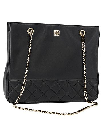 Givenchy Vintage 4G Shoulder Bag Leather Black Leather Shoulder Bag Bag (view 1)