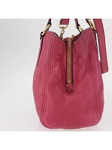 Miu Miu Phenix Convertible Tote Leather Pink Leather Tote Bag Bag (view 2)