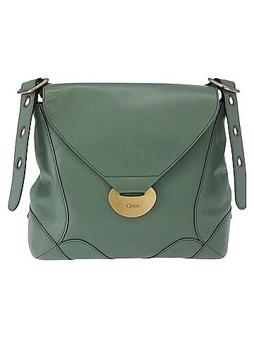 Chloé Vintage Flap Shoulder Bag Leather Green Leather Shoulder Bag Bag (view 1)