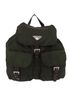 Prada 100% Nylon Solid Tan Double Front Pocket Backpack Tessuto Khaki Nylon Backpack Bag One size - photo 1