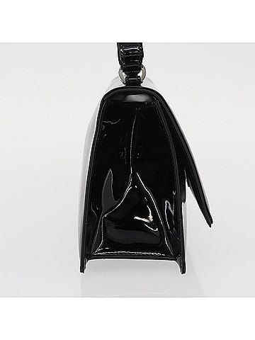 Salvatore Ferragamo Gancini Chain Shoulder Bag Patent Leather Black Patent_Leather Shoulder Bag Bag (view 2)