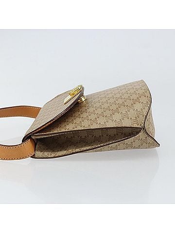 Céline Vintage Macadam Shoulder Bag Canvas Beige Canvas Shoulder Bag Bag (view 2)