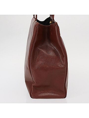 Salvatore Ferragamo Vala Tote Leather Brown Leather Tote Bag Bag (view 2)