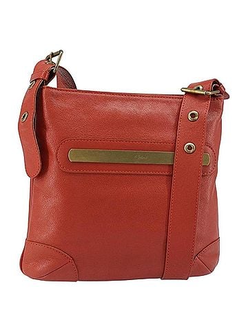 Chloé Vintage Shoulder Bag Leather Orange Leather Shoulder Bag Bag (view 1)