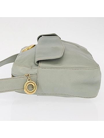 Céline Circle Logo Leather Green Leather Shoulder Bag Bag (view 2)