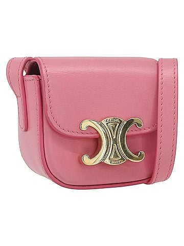 Céline Triomphe Shoulder Bag Smooth Calfskin Pink Leather Shoulder Bag Bag (view 1)