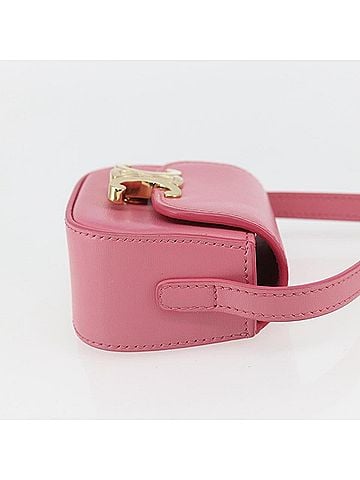 Céline Triomphe Shoulder Bag Smooth Calfskin Pink Leather Shoulder Bag Bag (view 2)