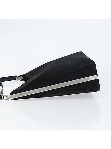 Salvatore Ferragamo Vintage Shoulder Bag Suede Black Suede Shoulder Bag Bag (view 2)