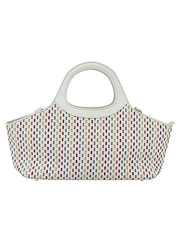 Salvatore Ferragamo Gancini Handbag Leather White Leather Handbag (view 1)