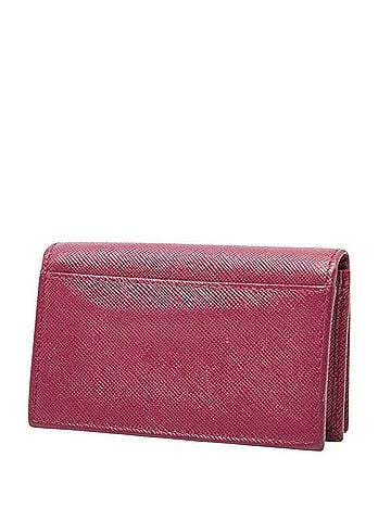 Prada Prada wallet/coin case/pass case in purple Saffiano leather for women (view 2)