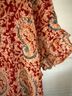 Christy Dawn Paisley Red Blue Tan Ivory Wool Dress Size XS - photo 5
