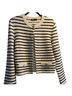 Maje Stripes White Black Jacket Size M - photo 1