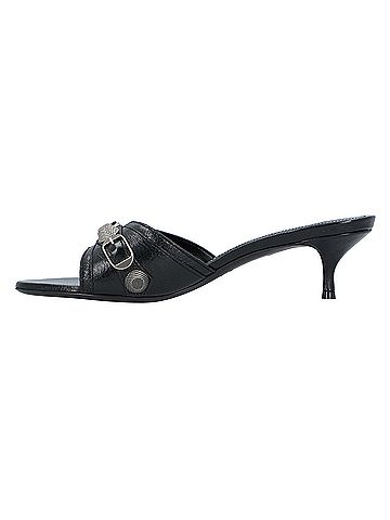 Balenciaga Balenciaga Cagole 50mm Sandals 'Black Arena Lambskin' (view 2)