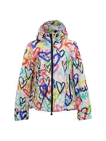 Moncler Moncler Grenoble Belpeit Printed Down Ski Jacket in Multicolor Nylon (view 1)