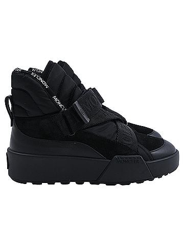 Moncler Moncler Cross Promyx Quilted High-Top Sneakers in Black Suede (view 1)