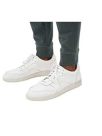 Everlane The ReLeather Court in White Sneakers (view 2)