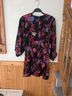 Reiss 100% Viscose Floral Multi Color Black Cocktail Dress Size 8 - photo 6
