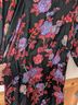 Reiss 100% Viscose Floral Multi Color Black Cocktail Dress Size 8 - photo 4