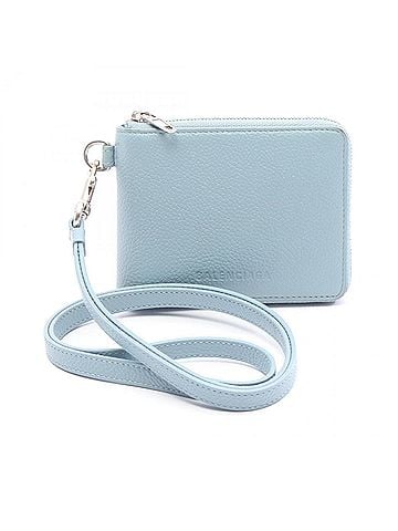 Balenciaga Balenciaga Essential Small Wallet, Round Leather Women's, Blue (view 1)