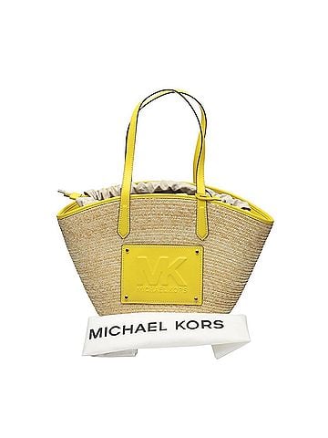 Michael Kors Michael Kors straw basket bag in yellow (view 1)