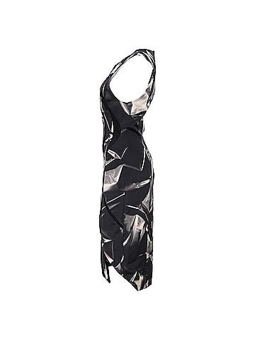 Dion Lee  Dion Lee Optical Midi Sleeveless Shift Dress in Multicolor Silk (view 2)