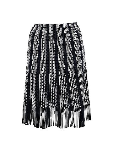 Alaïa Alaïa Fringed Skirt in Black Viscose (view 1)