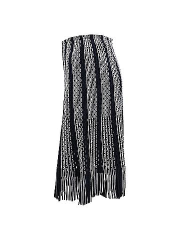Alaïa Alaïa Fringed Skirt in Black Viscose (view 2)