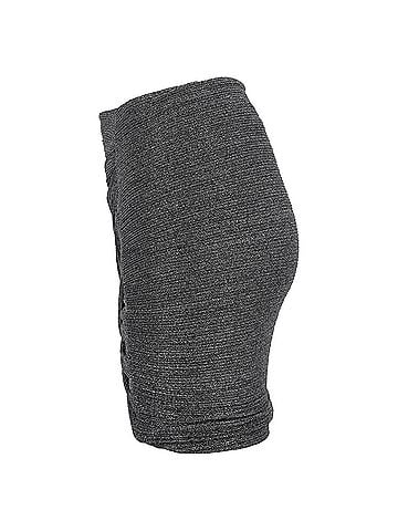 IRO Iro Brendal Draped Metallic Knit Mini Skirt in Silver Polyester (view 2)