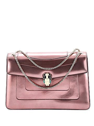 Bvlgari Serpenti Forever Shoulder Bag Metallic Leather Medium (view 1)