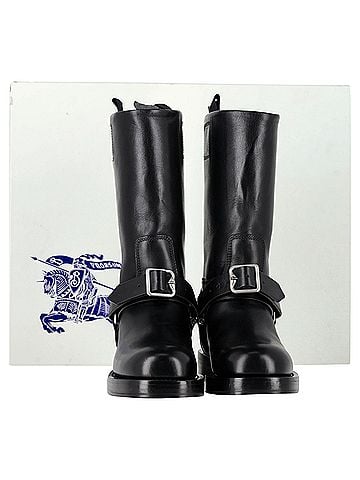 Burberry Burberry Leather Mid-Calf Boots (view 2)