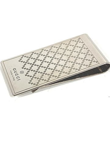 Gucci GUCCI Wallet Logo Bill Clip Money SV925 Unisex Silver (view 2)