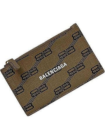 Balenciaga Balenciaga Coin Case ec-24879 Beige BB Monogram 640535 Purse Card Holder PVC Leather 2762 0 568148 BALENCIAGA Wallet Men's Women's (view 1)