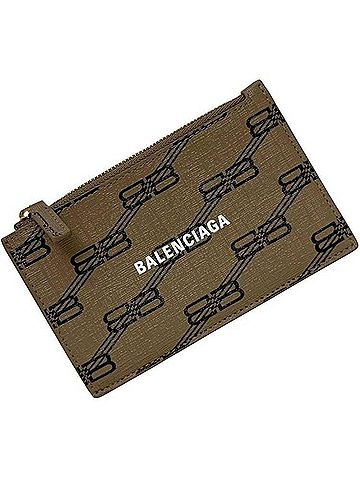 Balenciaga Balenciaga Coin Case ec-24879 Beige BB Monogram 640535 Purse Card Holder PVC Leather 2762 0 568148 BALENCIAGA Wallet Men's Women's (view 2)