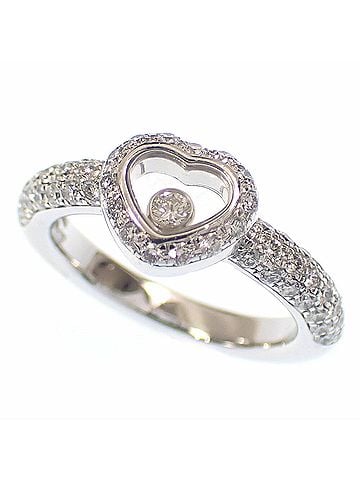 Chopard Chopard Happy Diamond Heart Ring for Women, 18K White Gold (K18WG), 6.9g, 822891-1, 107, A4045037 (view 1)