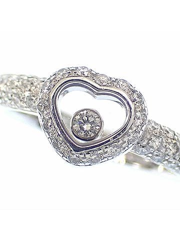 Chopard Chopard Happy Diamond Heart Ring for Women, 18K White Gold (K18WG), 6.9g, 822891-1, 107, A4045037 (view 2)