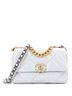 Chanel 100% Leather Gray 19 Flap Bag Quilted Leather Medium One size - photo 1
