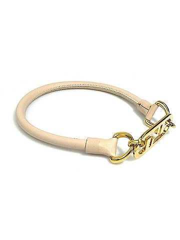 Fendi Fendi FENDI choker in leather and metal, light pink gold, women's, h31766a (view 1)