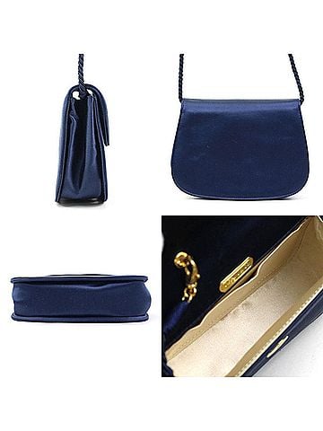 Tiffany & Co. Tiffany & Co. Satin Shoulder Bag, Navy, Women's, h31754a (view 2)