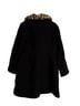 Kate Spade New York Animal Print Solid Black Multi Color Coat Size 14 - photo 2
