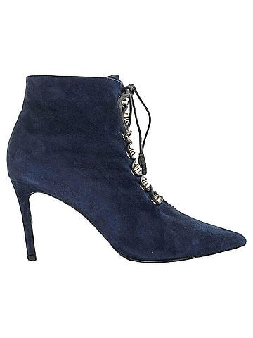Balenciaga Balenciaga suede stud lace up point toe bootie (view 1)