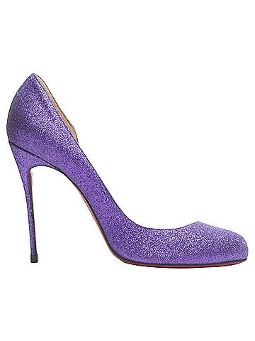 Christian Louboutin Christian Louboutin Helmour glitter round toe half dorsay pump (view 1)